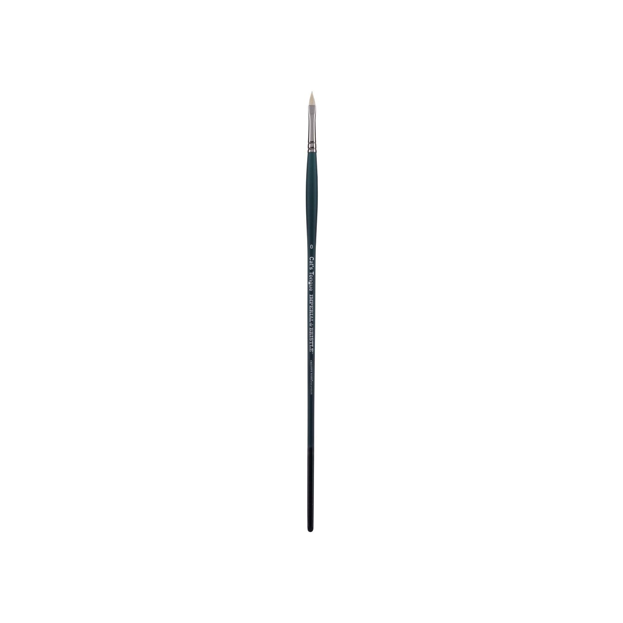 Creative Mark Imperial Professional Chungking Hog Bristle Brush - Cat's Tounge , Handmade Long Handle Oil Paint Brushes for Artists, Nickel-Plated Brass Ferrules, Stiff Yet Soft Natural Bristles